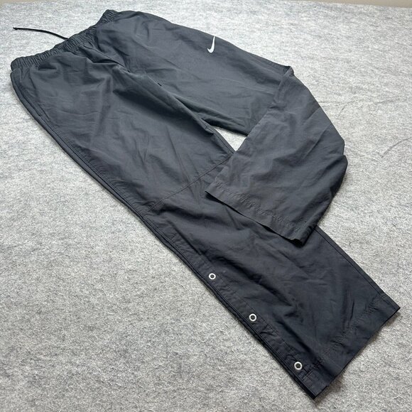 Nike Golf Rain Pants Men M Black Elastic Waterproof 31" Tear Away Ankle Snap - Picture 1 of 16
